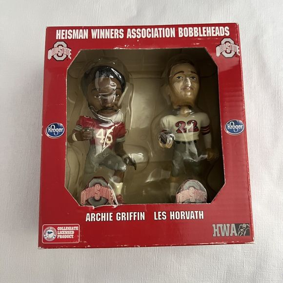 Heisman Trophy Winners Archie Griffin & Les Horvath Bobbleheads - Picture 1 of 6